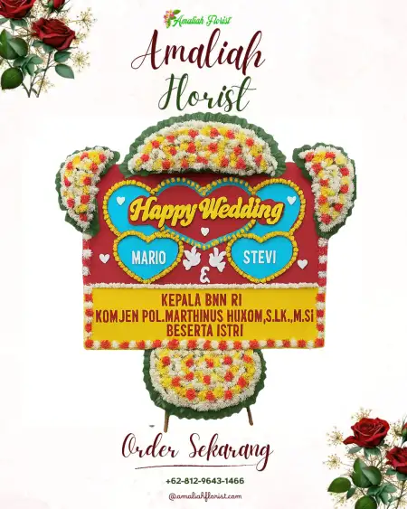 Papan Bunga Pernikahan Adi Luhur